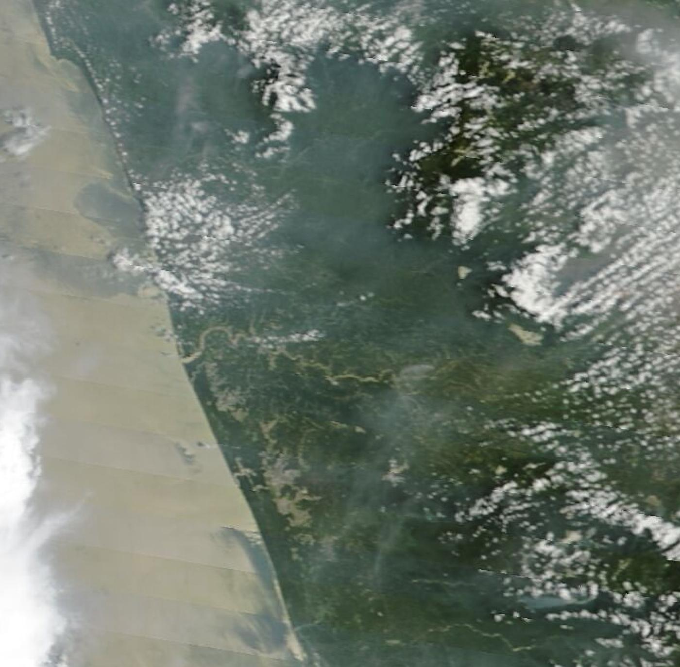 True colour satellite view of the region, 2026-10-08