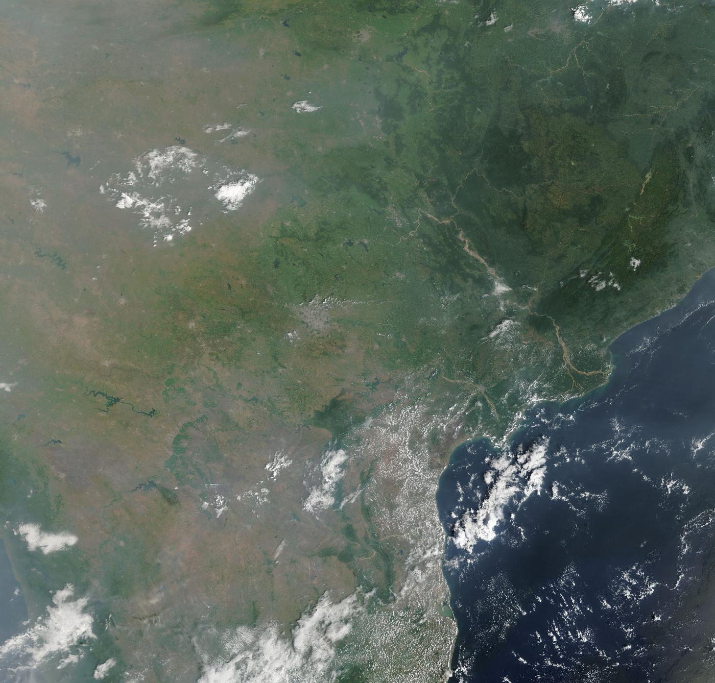 True colour satellite view of the region, 2026-10-07