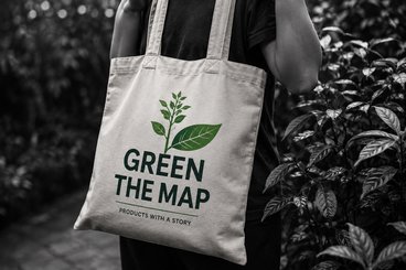 A Green the Map tote bag