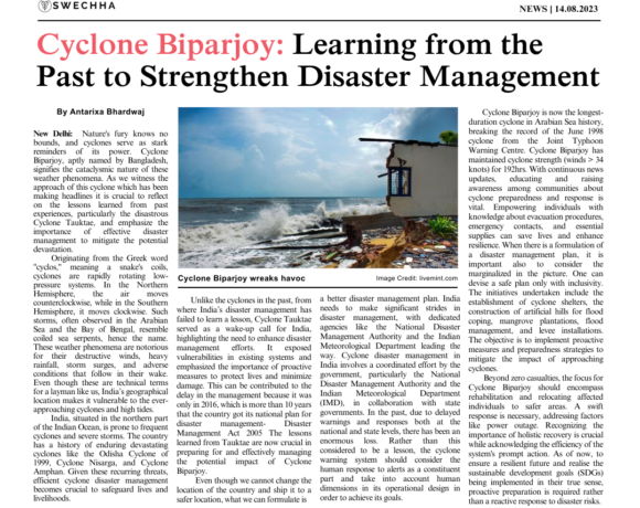 Cyclone Biparjoy: Learning from the Past to Strengthen Disaster Management